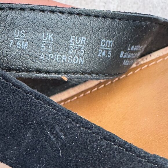 Franco Sarto Womens Sandals Black Lace Up Leather Flats Size 7.5 M Strappy - Picture 4 of 7